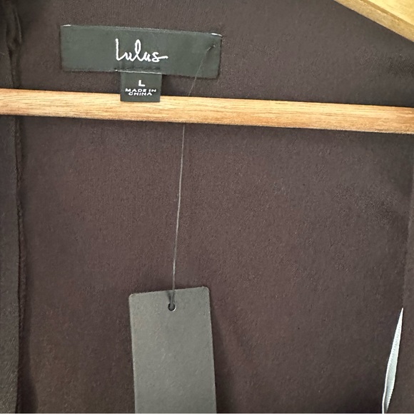 NWT! Lulu's women’s Glamorous Sweetheart Black Long Sleeve Maxi Dress. Large - Picture 5 of 7